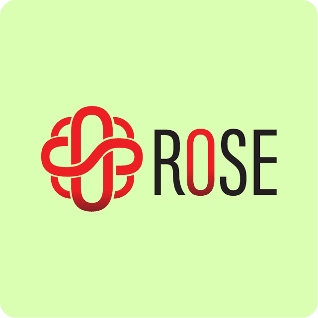 Sophisticated logo design for a small hotel with abstracted rose designed by Weditt a professional graphic design service. 