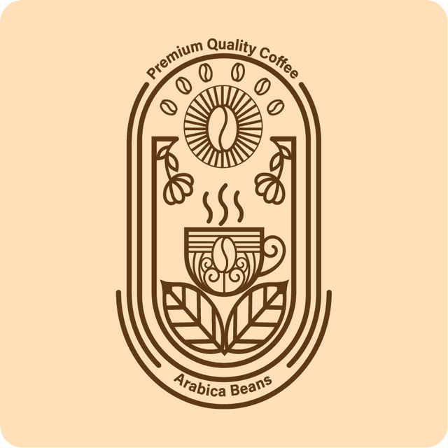 Vintage logo design for a coffee shop with hand-drawn illustrations by Weditt.