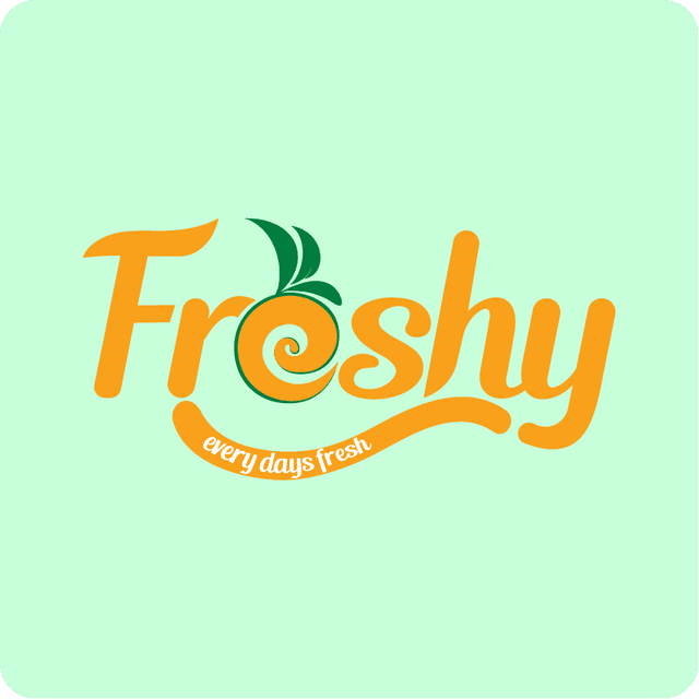 Unique and fun logo design for Fresh Market orange and green color, by Weditt.com for Creative Graphic Design.