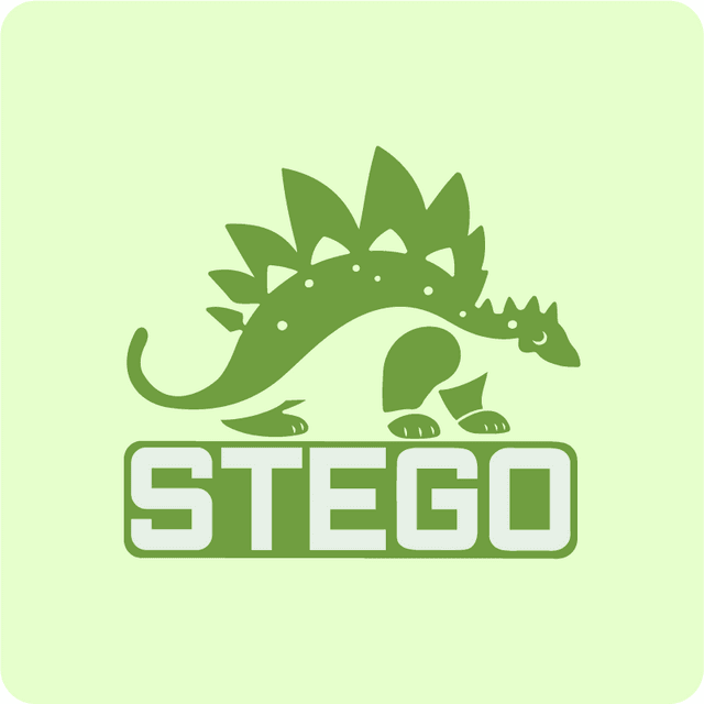 Dinosaur logo design, Stego, green, created by Weditt for Creative Graphic Design