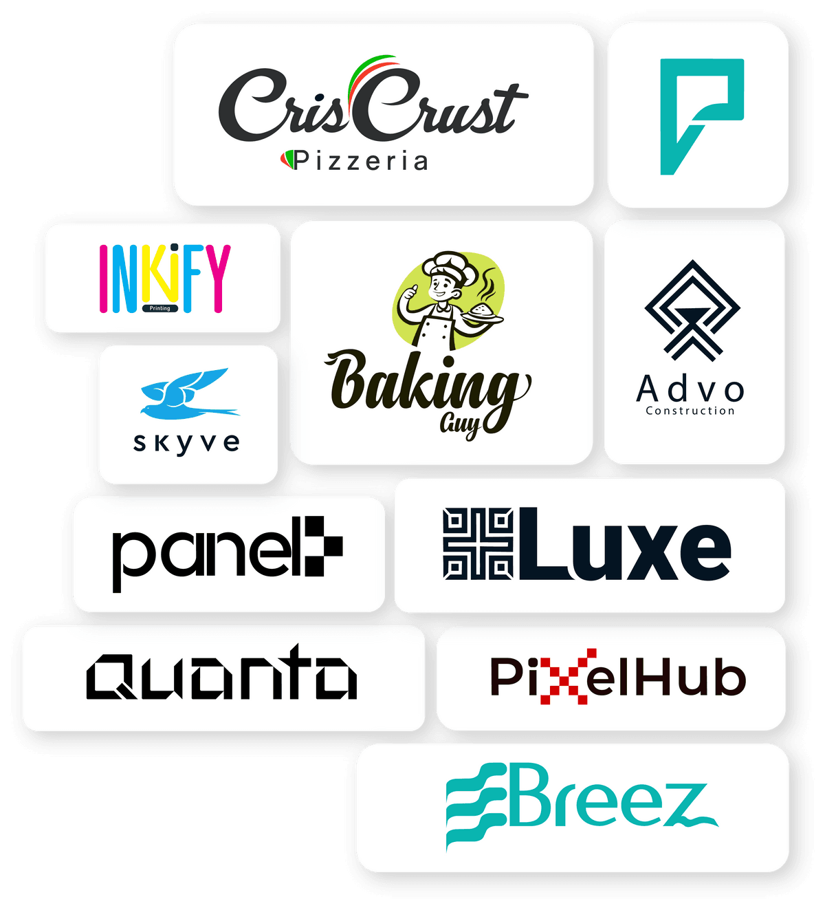 A professional set of logos created by Weditt studio