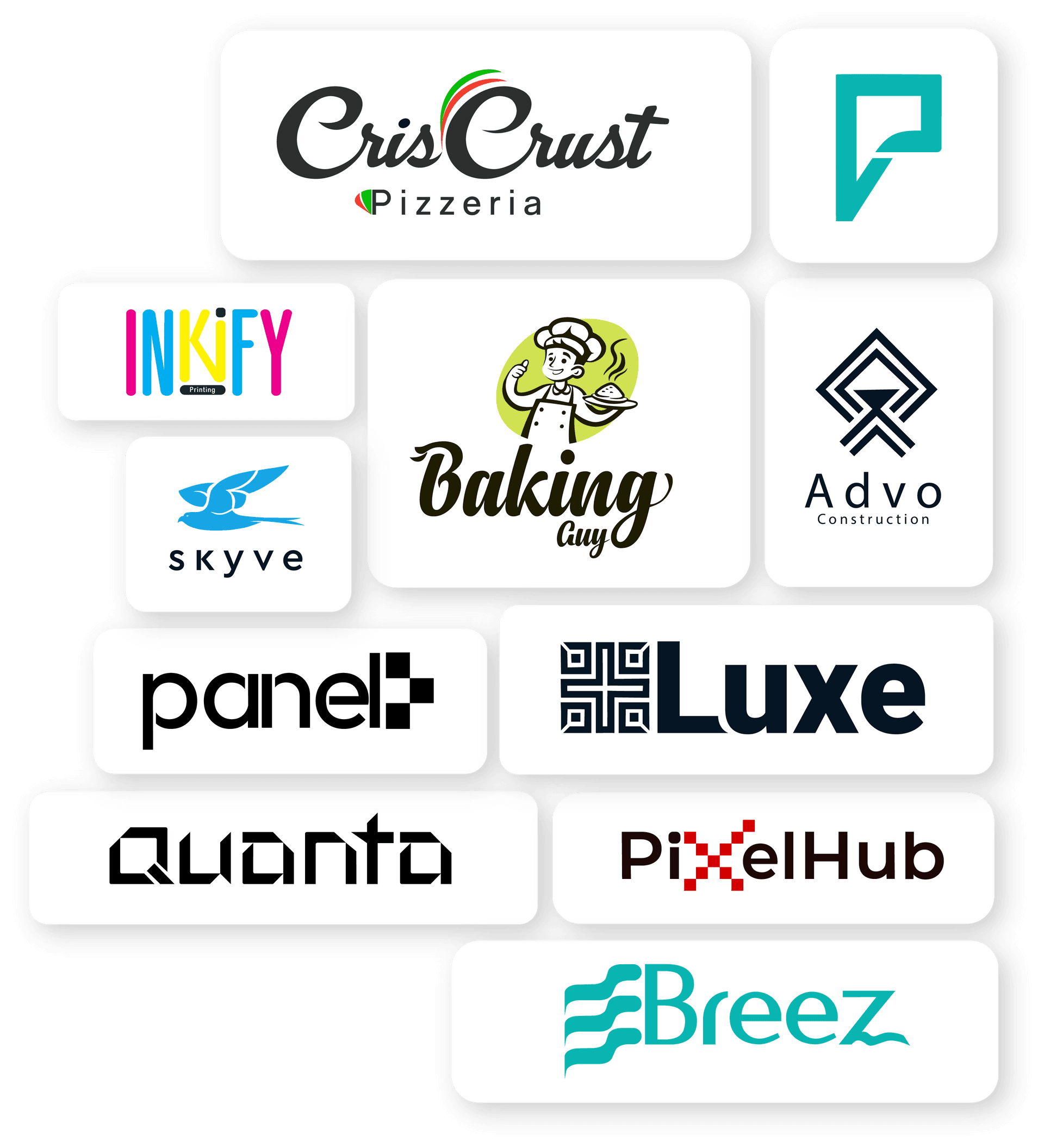 A professional set of logos created by Weditt studio