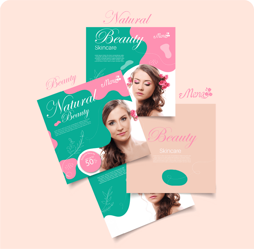 Professional flyers design for beauty center created by Weditt Studio.