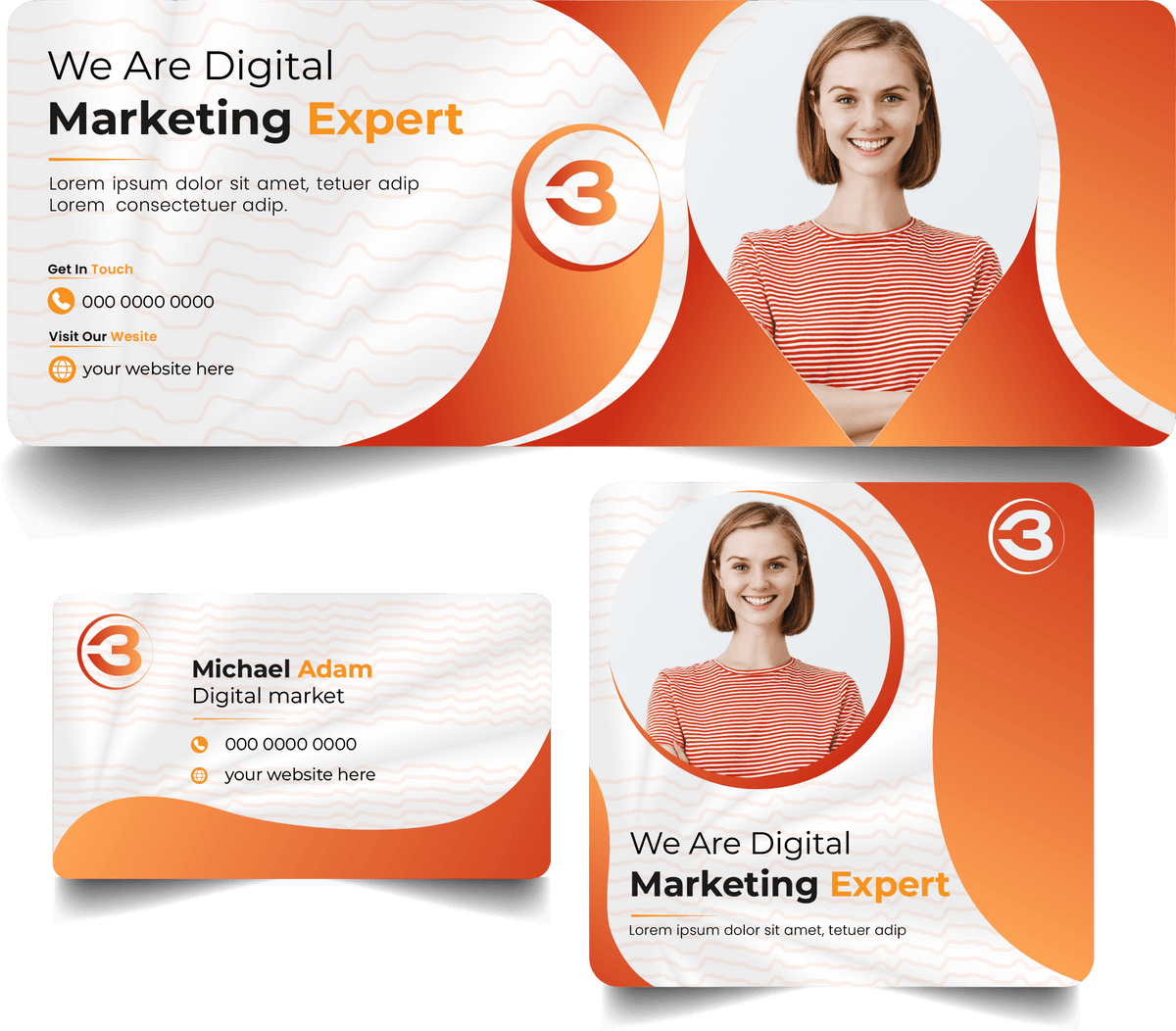 Graphic designs for a Digital Marketing Agency, designed by fast design services from Weditt