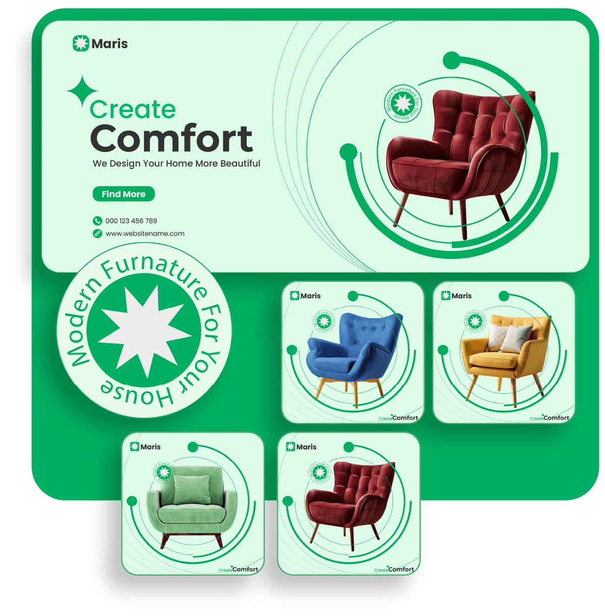 We create professional, branded profile pictures, and cover images that reflect your brand's identity.